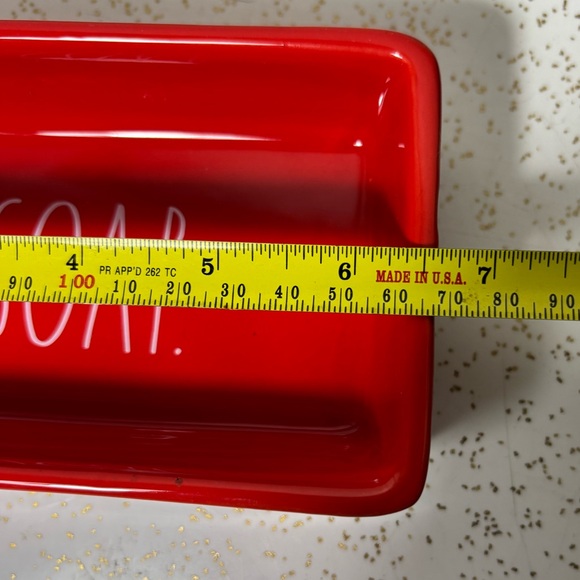 Red Rae Dunn soap dish - Picture 4 of 5